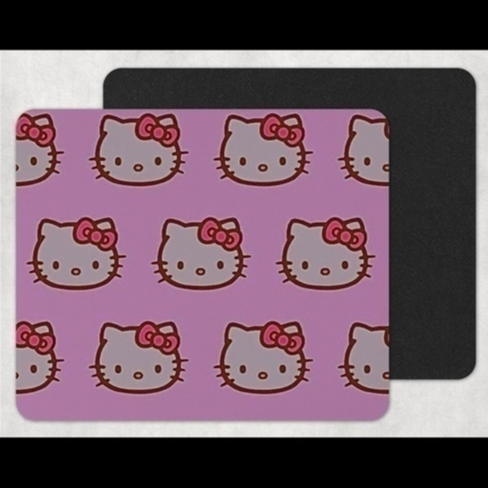HELLO Kitty Pink Grunge Mouse Pad